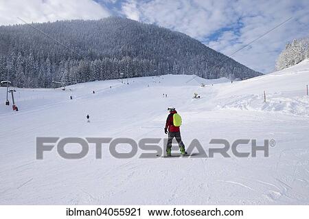 "Ski slope, Mt Hocheck, Mangfall Mountains, near Oberaudorf, Upper Bavaria, Bavaria, Germany, Europe" View Large Photo Image Stock Image - "Ski slope, Mt Hocheck, Mangfall Mountains, near Oberaudorf, Upper Bavaria, Bavaria, Germany, Europe". Fotosearch