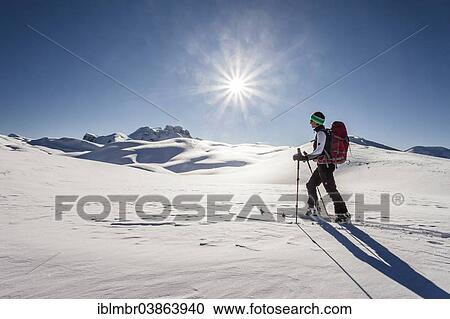 "Ski tourer during the ascent of Mt Seekofel near St Vigil or San Vigilio di Marebbe, Fanes-Sennes-Prags Nature Park, Pustertal Valley, Dolomites, South Tyrol, Italy, Europe" View Large Photo Image Stock Image - "Ski tourer during the ascent of Mt Seekofel near St Vigil or San Vigilio di Marebbe, Fanes-Sennes-Prags Nature Park, Pustertal Valley, Dolomites, South Tyrol, Italy, Europe". Fotosearch