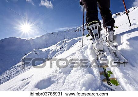 "Ski tourer on the ascent to Mt Wurzer Alpenspitze with its peak at back, Ridnaun Valley, South Tyrol, Trentino-Alto Adige, Italy, Europe" View Large Photo Image Stock Image - "Ski tourer on the ascent to Mt Wurzer Alpenspitze with its peak at back, Ridnaun Valley, South Tyrol, Trentino-Alto Adige, Italy, Europe". Fotosearch