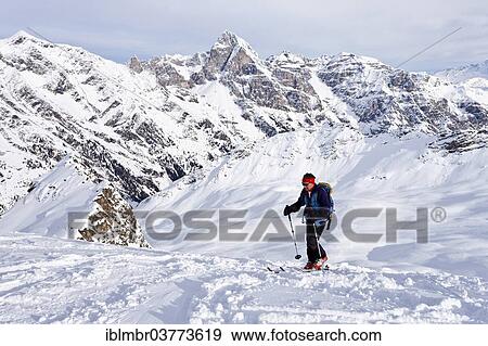 "Ski walkers ascending to the Ellesspitze peak, behind the Tribulaun peak, South Tyrol, Italy, Europe" View Large Photo Image Stock Photo - "Ski walkers ascending to the Ellesspitze peak, behind the Tribulaun peak, South Tyrol, Italy, Europe". Fotosearch