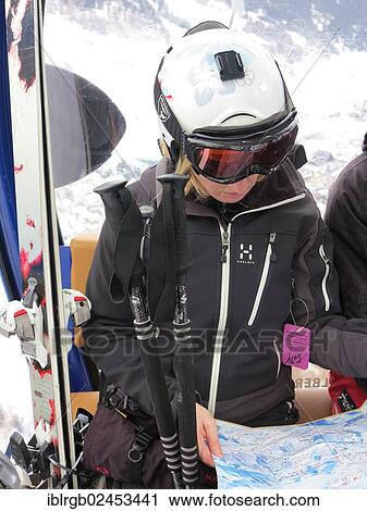 "Skier studied card during a gondola ride in St. Anton am Arlberg, Tyrol, Austria, Europe" View Large Photo Image Stock Image - "Skier studied card during a gondola ride in St. Anton am Arlberg, Tyrol, Austria, Europe". Fotosearch