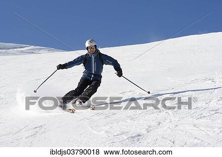 "Skier, Tignes, Val-d’Isere, Departement Savoie, Alps, France, Europe" View Large Photo Image Stock Photo - "Skier, Tignes, Val-d’Isere, Departement Savoie, Alps, France, Europe". Fotosearch