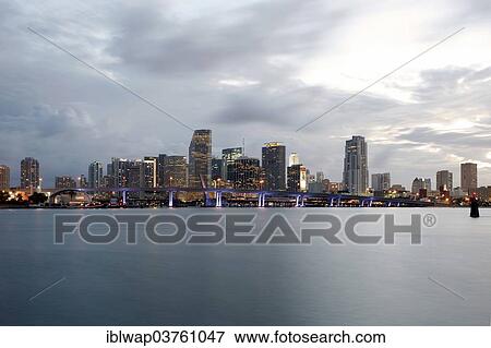 Stock Photo - "Skyline, Downtown, Miami, Miami-Dade County, Florida, United States, North America". Fotosearch
