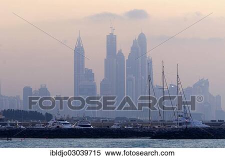 "Skyline, Dubai Marina at dusk, Emirate of Dubai, United Arab Emirates, Asia" View Large Photo Image Stock Photography - "Skyline, Dubai Marina at dusk, Emirate of Dubai, United Arab Emirates, Asia". Fotosearch