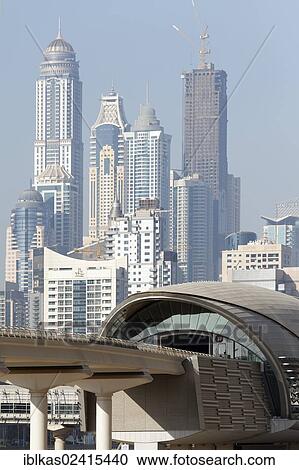Skyline, Dubai Marina district, Jumeirah Lake Towers Metro Station, Dubai, United Arab Emirates, Middle East, Asia View Large Photo Image Stock Image - Skyline, Dubai Marina district, Jumeirah Lake Towers Metro Station, Dubai, United Arab Emirates, Middle East, Asia. Fotosearch