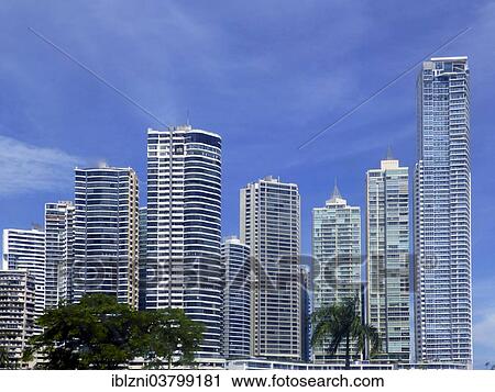 Stock Image - "Skyline in the town centre, Panama City, Panama, North America". Fotosearch