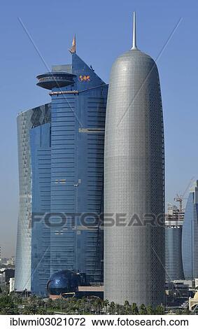 "Skyline of Doha with Al Bidda Tower, World Trade Center, Palm Tower 1 and 2, Burj Qatar Tower, Doha Corniche, Doha, Doha, Qatar, Asia" View Large Photo Image Stock Image - "Skyline of Doha with Al Bidda Tower, World Trade Center, Palm Tower 1 and 2, Burj Qatar Tower, Doha Corniche, Doha, Doha, Qatar, Asia". Fotosearch