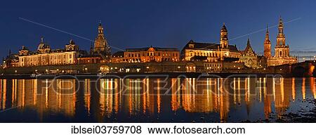"Skyline of Dresden with the Elbe River at dusk, Dresden, Saxony, Germany, Europe" View Large Photo Image Stock Photo - "Skyline of Dresden with the Elbe River at dusk, Dresden, Saxony, Germany, Europe". Fotosearch