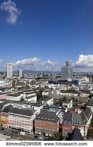 "Skyline of Frankfurt with residential apartment buildings, Frankfurt am Main, Hesse, Germany, Europe" View Large Photo Image Stock Photograph - "Skyline of Frankfurt with residential apartment buildings, Frankfurt am Main, Hesse, Germany, Europe". Fotosearch