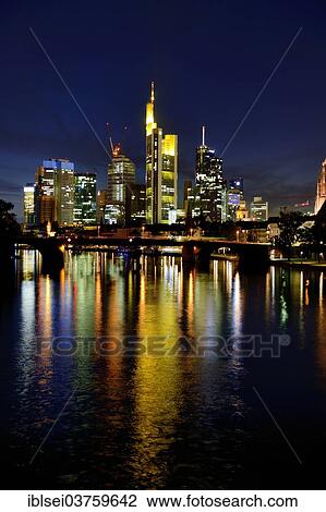 "Skyline of Frankfurt with the Main River at dusk, Frankfurt am Main, Hesse, Germany, Europe" View Large Photo Image Stock Image - "Skyline of Frankfurt with the Main River at dusk, Frankfurt am Main, Hesse, Germany, Europe". Fotosearch