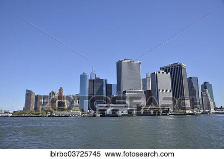 Stock Photography - "Skyline of Lower Manhattan, Manhattan, New York City, New York, United States, North America". Fotosearch