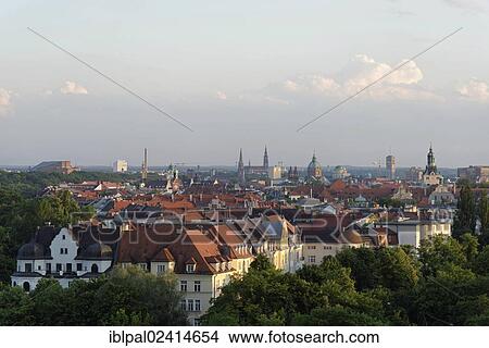 Skyline of Munich, Bavaria, Germany, Europe View Large Photo Image Picture - Skyline of Munich, Bavaria, Germany, Europe. Fotosearch