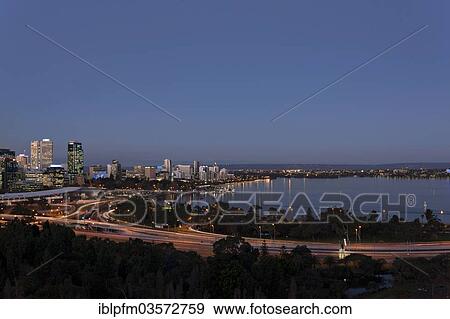 "Skyline of Perth and the Swan River at dusk, Perth, Western Australia, Australia, Oceania" View Large Photo Image Stock Photo - "Skyline of Perth and the Swan River at dusk, Perth, Western Australia, Australia, Oceania". Fotosearch