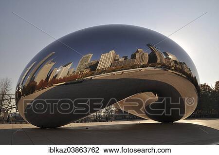"Skyline reflected in the Cloud Gate or The Bean, Chicago, Illinois, United States, North America" View Large Photo Image Stock Image - "Skyline reflected in the Cloud Gate or The Bean, Chicago, Illinois, United States, North America". Fotosearch