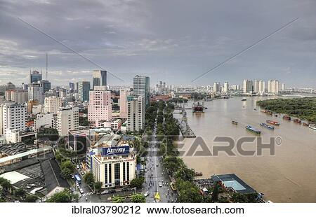 "Skyline with Saigon River, District 1, Ho Chi Minh City, Vietnam, Asia" View Large Photo Image Stock Image - "Skyline with Saigon River, District 1, Ho Chi Minh City, Vietnam, Asia". Fotosearch