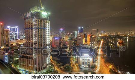 "Skyline with Saigon River, District 1, Ho Chi Minh City, Vietnam, Asia" View Large Photo Image Stock Photo - "Skyline with Saigon River, District 1, Ho Chi Minh City, Vietnam, Asia". Fotosearch