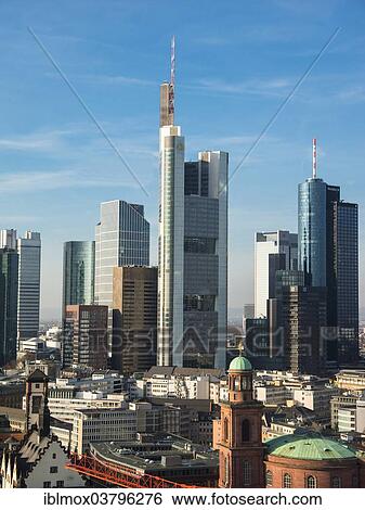 "Skyline with skyscrapers Skyper, TaunusTurm, Commerzbank, City Hochhaus, Hessian State Bank and Paulskirche, St. Paul's Church, Frankfurt am Main, Hesse, Germany, Europe" View Large Photo Image Stock Photograph - "Skyline with skyscrapers Skyper, TaunusTurm, Commerzbank, City Hochhaus, Hessian State Bank and Paulskirche, St. Paul's Church, Frankfurt am Main, Hesse, Germany, Europe". Fotosearch