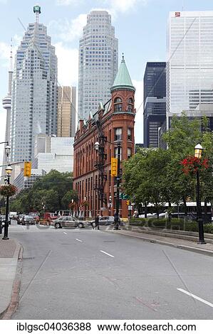 "Skyscraper and Flatiron Building on Front Street, Toronto, Ontario Province, Canada, North America" View Large Photo Image Stock Photo - "Skyscraper and Flatiron Building on Front Street, Toronto, Ontario Province, Canada, North America". Fotosearch