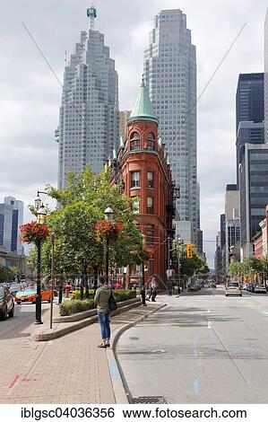 "Skyscraper and Flatiron Building on Front Street, Toronto, Ontario Province, Canada, North America" View Large Photo Image Stock Photograph - "Skyscraper and Flatiron Building on Front Street, Toronto, Ontario Province, Canada, North America". Fotosearch