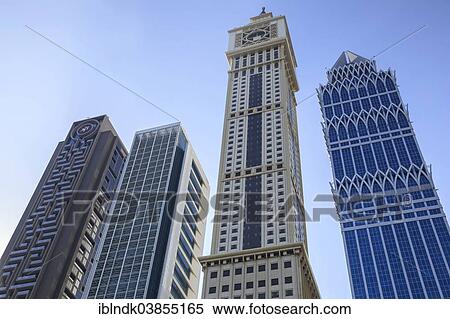 "Skyscrapers, Al Yaqoub Tower, Latifa Tower, Maze Tower and Capricorn Tower, Dubai, Emirate of Dubai, United Arab Emirates, Asia" View Large Photo Image Stock Photography - "Skyscrapers, Al Yaqoub Tower, Latifa Tower, Maze Tower and Capricorn Tower, Dubai, Emirate of Dubai, United Arab Emirates, Asia". Fotosearch