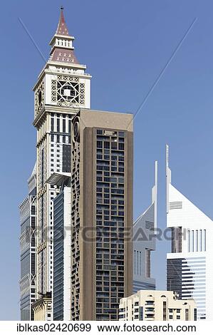 Skyscrapers and Emirates Towers, Sheikh Zayed Road, Dubai International Financial Centre, DIFC, Dubai, United Arab Emirates, Middle East, Asia View Large Photo Image Stock Photo - Skyscrapers and Emirates Towers, Sheikh Zayed Road, Dubai International Financial Centre, DIFC, Dubai, United Arab Emirates, Middle East, Asia. Fotosearch