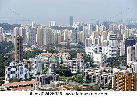 "Skyscrapers and skyline, seen from the Central Area, Central Business District, Singapore, Asia" View Large Photo Image Stock Photo - "Skyscrapers and skyline, seen from the Central Area, Central Business District, Singapore, Asia". Fotosearch