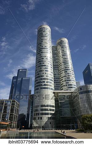 Picture - "Skyscrapers at La Defense, Paris, Ile-de-France, France, Europe". Fotosearch