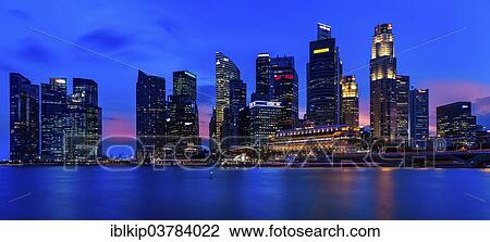 "Skyscrapers at night, Marina Bay, Singapore, Asia" View Large Photo Image Stock Image - "Skyscrapers at night, Marina Bay, Singapore, Asia". Fotosearch