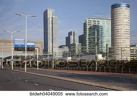 "Skyscrapers at the Central Station, Den Haag Centraal, The Hague, Holland, The Netherlands, Europe" View Large Photo Image Stock Photography - "Skyscrapers at the Central Station, Den Haag Centraal, The Hague, Holland, The Netherlands, Europe". Fotosearch