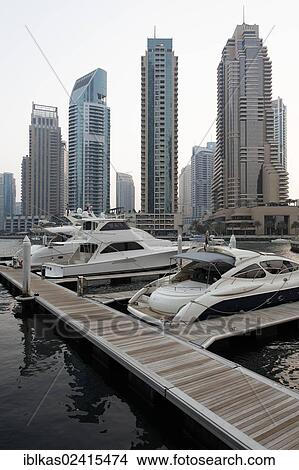 Skyscrapers at the marina, Dubai Marina district, Dubai, United Arab Emirates, Middle East, Asia View Large Photo Image Picture - Skyscrapers at the marina, Dubai Marina district, Dubai, United Arab Emirates, Middle East, Asia. Fotosearch