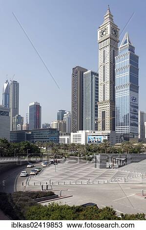 Skyscrapers built in differing architectural styles, Dubai International Financial Centre, DIFC, Dubai, United Arab Emirates, Middle East, Asia View Large Photo Image Stock Image - Skyscrapers built in differing architectural styles, Dubai International Financial Centre, DIFC, Dubai, United Arab Emirates, Middle East, Asia. Fotosearch