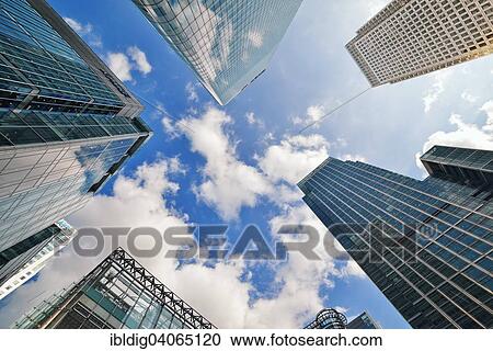 Stock Image - "Skyscrapers, Canary Wharf, London, England, United Kingdom, Europe". Fotosearch