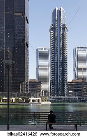 Skyscrapers on an artificial lake, large scale construction project, Jumeirah Lake Towers, Dubai, United Arab Emirates, Middle East, Asia View Large Photo Image Stock Photograph - Skyscrapers on an artificial lake, large scale construction project, Jumeirah Lake Towers, Dubai, United Arab Emirates, Middle East, Asia. Fotosearch