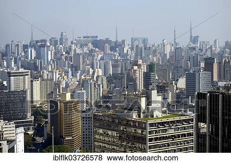 "Skyscrapers, sea of houses, Sao Paulo, Sao Paulo, Brazil, South America" View Large Photo Image Stock Photo - "Skyscrapers, sea of houses, Sao Paulo, Sao Paulo, Brazil, South America". Fotosearch