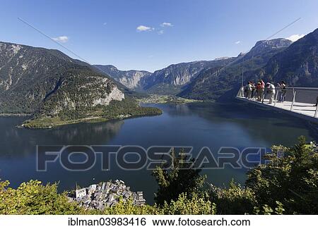 "Skywalk, observation platform, deck overlooking UNESCO world heritage site, Lake Hallstatt or Hallstatter See, Hallstatt, Salzkammergut, UNESCO world heritage site Hallstatt-Dachstein Salzkammergut, Upper Austria, Austria, Europe" View Large Photo Image Stock Photograph - "Skywalk, observation platform, deck overlooking UNESCO world heritage site, Lake Hallstatt or Hallstatter See, Hallstatt, Salzkammergut, UNESCO world heritage site Hallstatt-Dachstein Salzkammergut, Upper Austria, Austria, Europe". Fotosearch