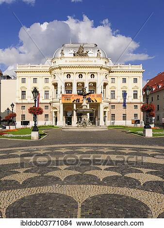 Picture - "Slovak National Theatre, Bratislava, Slovakia, Europe". Fotosearch