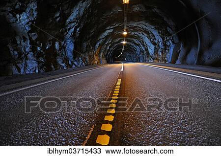 Stock Image - "Sloverfjordtunnelen or Sloverfjord Tunnel, Sloverfjord, Lofoten, Nordland, Norway, Europe". Fotosearch