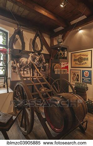 "Small brewery wagon for transporting wooden barrels, 19th century, in the Brewery Museum of the Privatbrauerei Steinbach Brau private brewery, Erlangen, Middle Franconia, Bavaria, Germany, Europe" View Large Photo Image Stock Photography - "Small brewery wagon for transporting wooden barrels, 19th century, in the Brewery Museum of the Privatbrauerei Steinbach Brau private brewery, Erlangen, Middle Franconia, Bavaria, Germany, Europe". Fotosearch