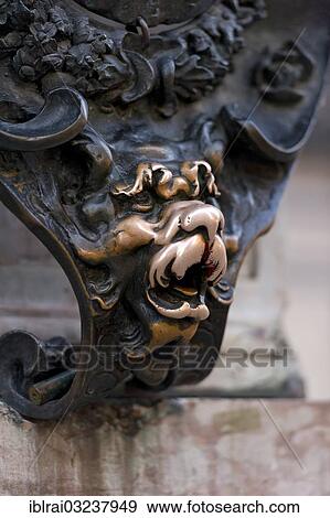 "Small bronze sculpture of a lion's head, Bavarian Lion at the entrance to the Munich Residenz, Munich, Upper Bavaria, Bavaria, Germany, Europe" View Large Photo Image Stock Photo - "Small bronze sculpture of a lion's head, Bavarian Lion at the entrance to the Munich Residenz, Munich, Upper Bavaria, Bavaria, Germany, Europe". Fotosearch