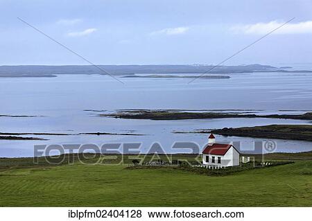 "Small church on the Northern Fjords, Iceland, Europe" View Large Photo Image Stock Photo - "Small church on the Northern Fjords, Iceland, Europe". Fotosearch