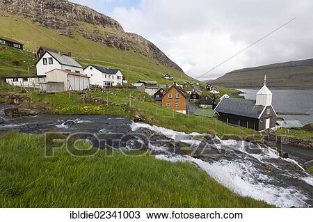 "Small community of Bour on Vagar Island, Faroe Islands, Denmark, Europe" View Large Photo Image Stock Image - "Small community of Bour on Vagar Island, Faroe Islands, Denmark, Europe". Fotosearch