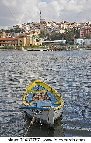 Stock Photo - "Small fishing boat on the Bosphorus, Istanbul, Turkey, Asia". Fotosearch