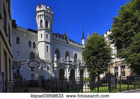 Stock Image - "Small guild of the guilds of artisans, Amatu iela, Riga, Latvia, Europe". Fotosearch