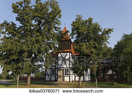 "Small half-timbered village church, Altlewin, Neutrebbin, Oderbruch, Markisch-Oderland, Brandenburg, Germany, Europe" View Large Photo Image Stock Image - "Small half-timbered village church, Altlewin, Neutrebbin, Oderbruch, Markisch-Oderland, Brandenburg, Germany, Europe". Fotosearch