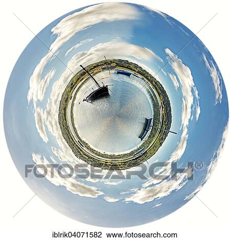 "Small planet, boats and clouds" View Large Photo Image Stock Image - "Small planet, boats and clouds". Fotosearch