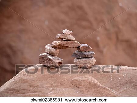 Stock Image - "Small replica of Delicate Arch, Windows Section, Arches National Park, Moab, Utah, United States of America, USA". Fotosearch