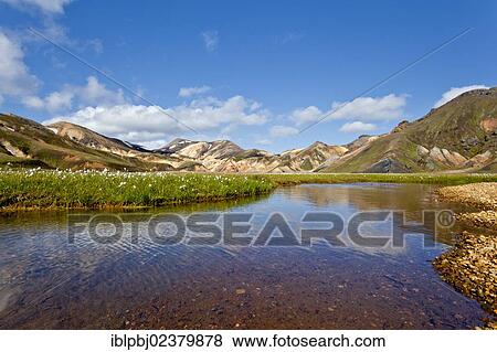 "Small river and rhyolite mountains, Landmannalaugar, Iceland, Europe" View Large Photo Image Stock Photo - "Small river and rhyolite mountains, Landmannalaugar, Iceland, Europe". Fotosearch