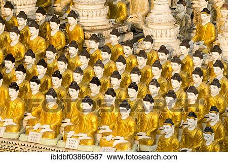 "Small seated Buddha figures, Sakkya Aung Pagoda, Maha Bodhi Ta Hropeng, Monywa, Sagaing Division, Myanmar, Asia" View Large Photo Image Stock Photo - "Small seated Buddha figures, Sakkya Aung Pagoda, Maha Bodhi Ta Hropeng, Monywa, Sagaing Division, Myanmar, Asia". Fotosearch