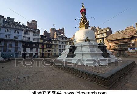 Picture - "Small stupa inside a courtyard, Kathmandu Valley, Kathmandu, Kathmandu District, Bagmati Zone, Nepal, Asia". Fotosearch