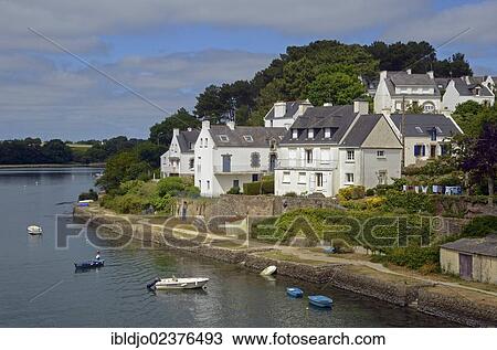 "Small village of Bono at the banks of the river Bono, southern Brittany, Bretagne, France, Europe" View Large Photo Image Stock Image - "Small village of Bono at the banks of the river Bono, southern Brittany, Bretagne, France, Europe". Fotosearch